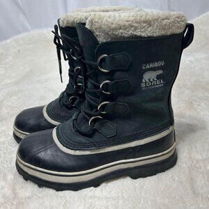 SOREL caribou men’s boots.  size 8. Leather. Waterproof.
